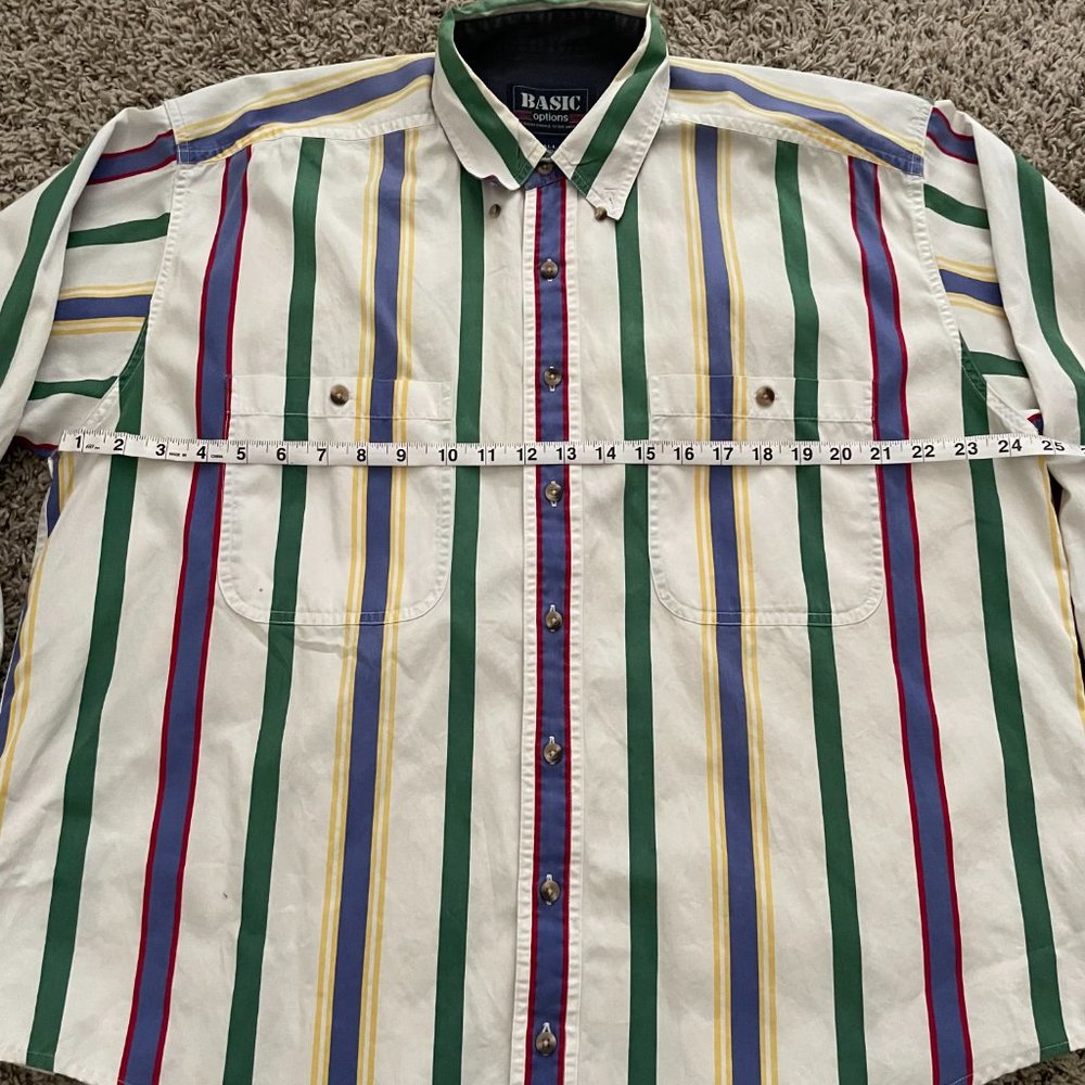 Basic Options Striped Long Sleeve Button Down - image 3
